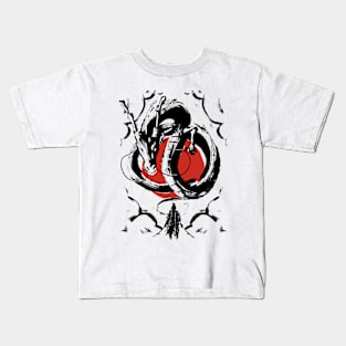 Crimson Dragon Shadow Power Kids T-Shirt